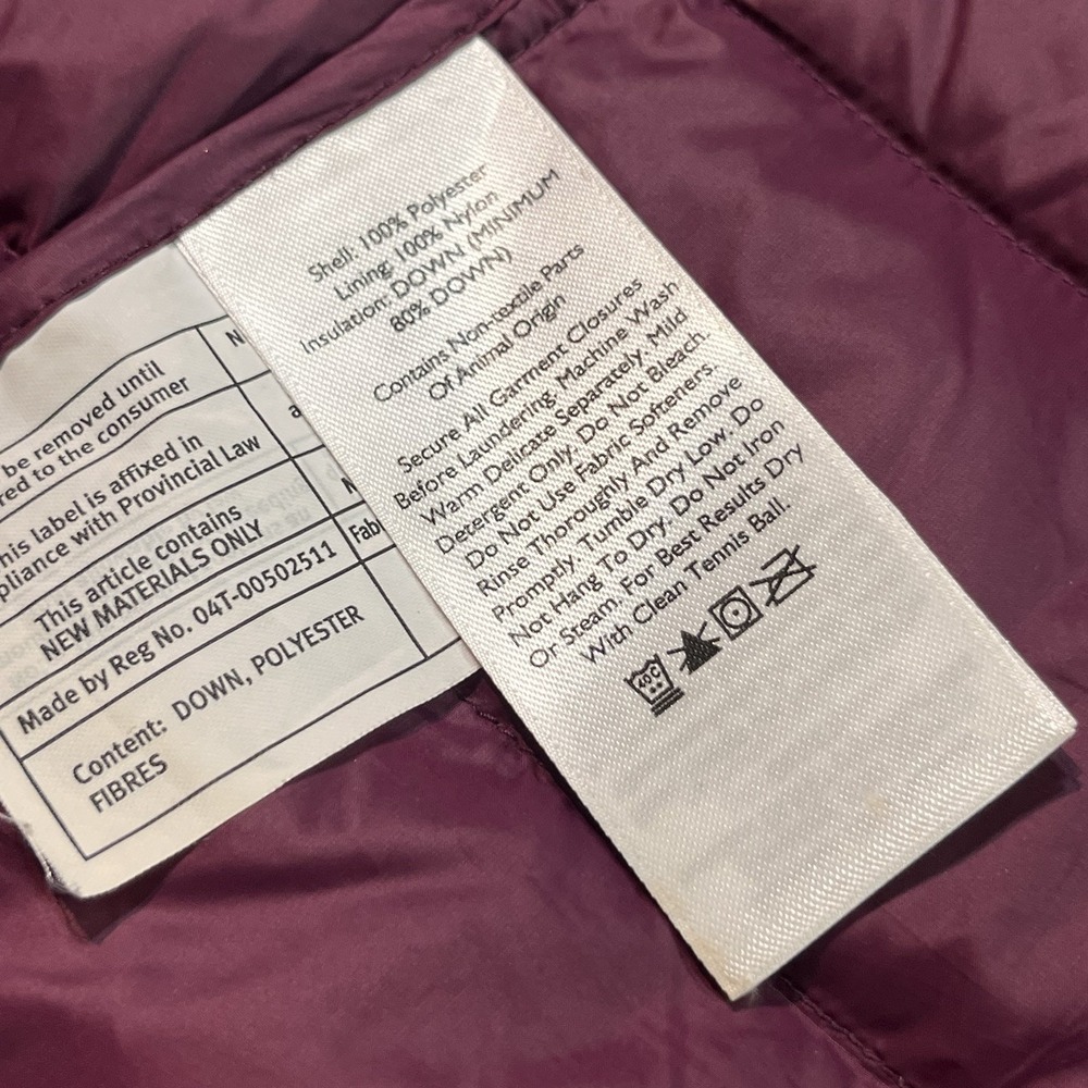 Eddie Bauer‎ Womens XS Purple EB650 Down Puffer Coat Quilted Outdoors EUC - Picture 8 of 9